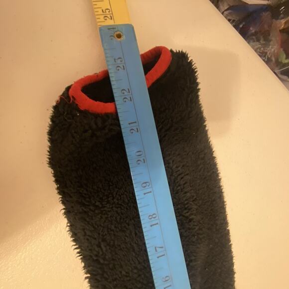 Michael Kors Jacket Men M Black Fleece Teddy Full Zip Mixed Media Elastic Waist - Picture 7 of 13